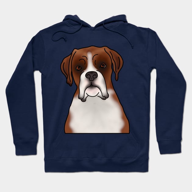 Boxer Dog Portrait Hoodie by JadeMadeThis